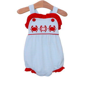Crab Trio Ruffle Sun Suit by Trotter Street