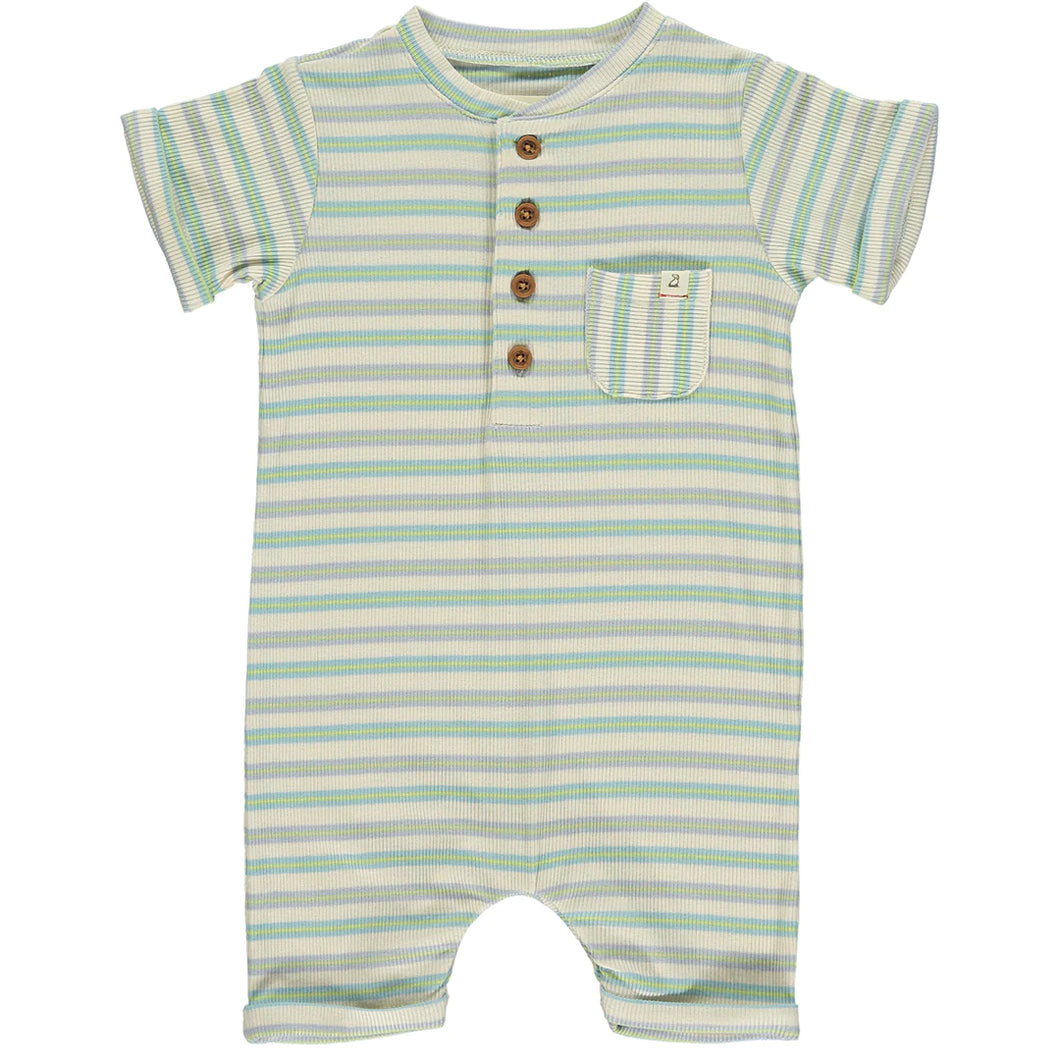 Light Colored Striped Ribbed Romper by Me & Henry