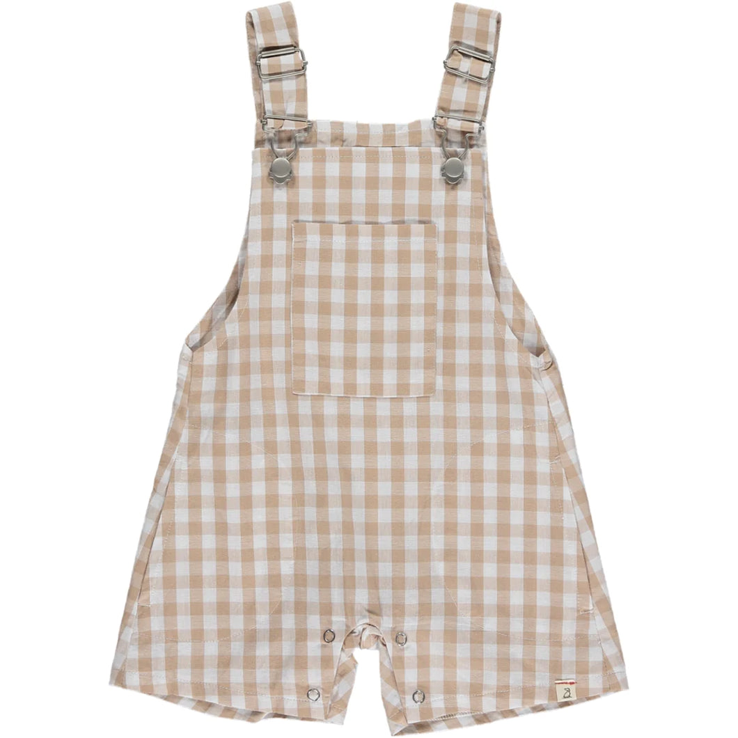 Beige Plaid Overalls by Me & Henry