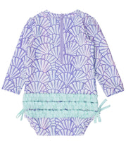 Load image into Gallery viewer, Magical Mermaid LS One-Piece Rashguard by RuffleButts
