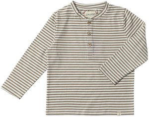 Taupe/White Stripe Henley by Me & Henry