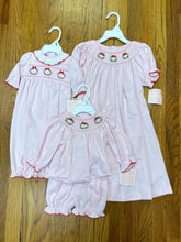 Load image into Gallery viewer, Pink Holiday Wreath Gown by Petit Bebe
