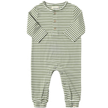 Load image into Gallery viewer, Sage/White Stripe Romper by Me &amp; Henry
