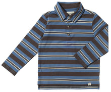 Load image into Gallery viewer, Grey/Blue Stripe Polo by Me &amp; Henry
