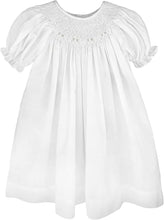 Load image into Gallery viewer, White Smocked Detail Dress by Petit Ami
