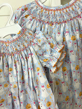 Load image into Gallery viewer, Halloween Ghost Print Bishop Dress by Petit Bebe
