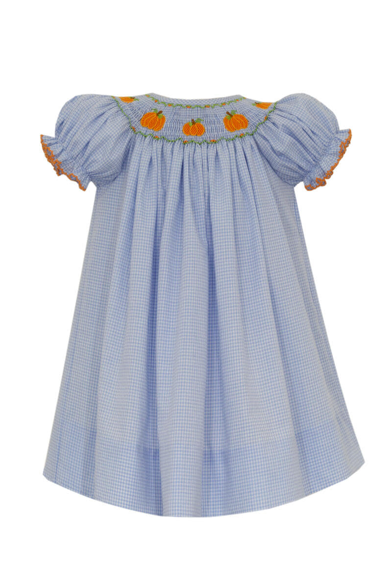 Blue Gingham Pumpkin’s Bishop by Petit Bebe