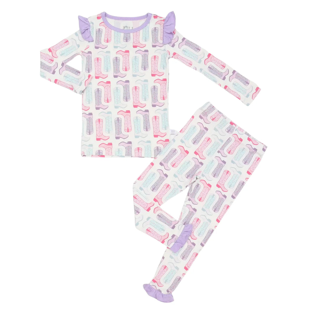 Tulip Boots Ruffle Loungewear Set by Hamner Hill