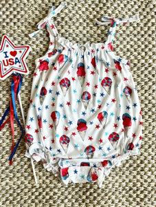 Red,White,&Blue Snowcones Sunsuit