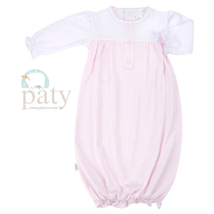 Pink & White Henley Gown by Paty