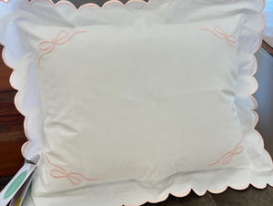 Scalloped Bow Detail 12x16” Pillow (Comes with Insert)