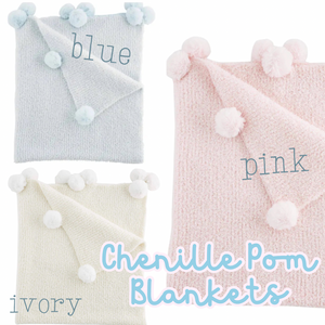 Pom Chenille Blanket (3 Options)
