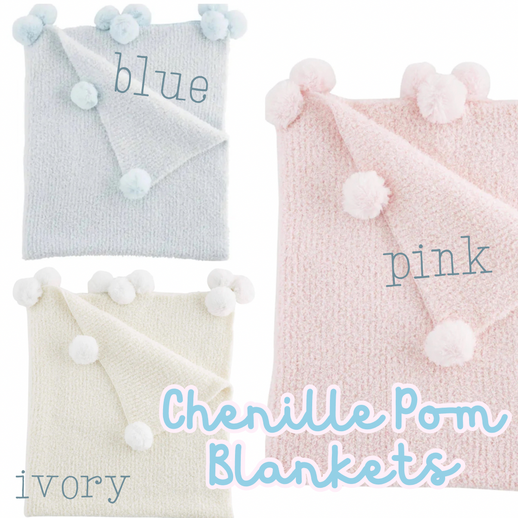 Pom Chenille Blanket (3 Options)