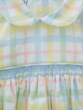 Load image into Gallery viewer, Pastel Color Smocked Plaid Arthur Bubble
