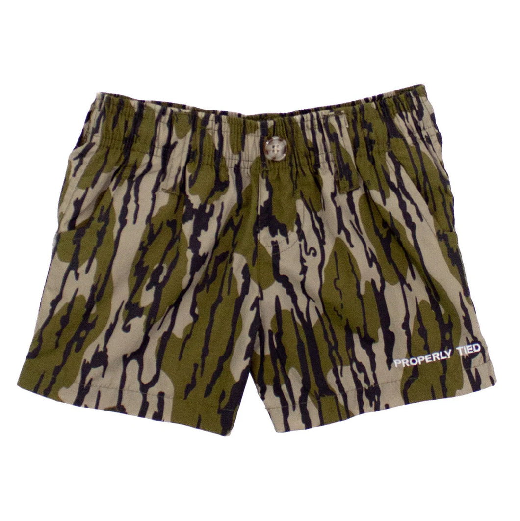 Boys Mossy Oak Original Bottomland Mallard Shorts by Properly Tied