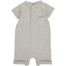 Load image into Gallery viewer, Grey Ribbed Henley Romper by Me &amp; Henry
