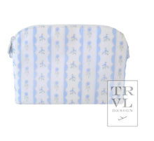 Load image into Gallery viewer, Ribbon Floral Blue TRVL Print (PREORDER- Ships in May)
