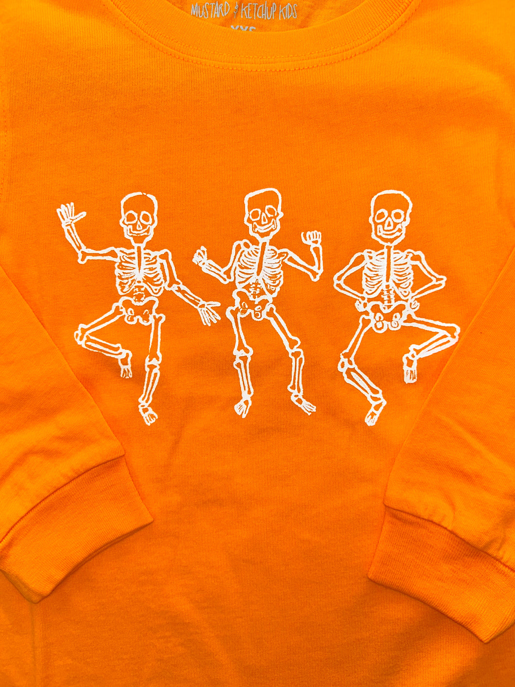 Orange Skeleton LS T-Shirt by Mustard & Ketchup