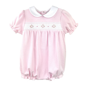 Floral Trio Smocked Bubble by Petit Ami