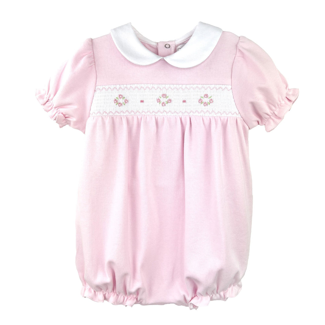 Floral Trio Smocked Bubble by Petit Ami