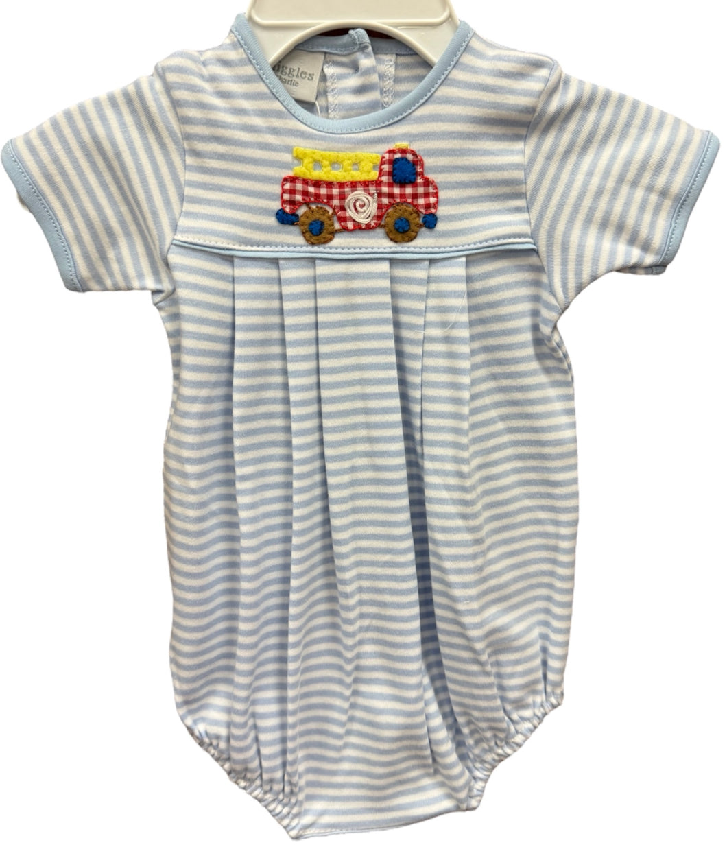 Firetruck Striped Pleated Bubble by Squiggles