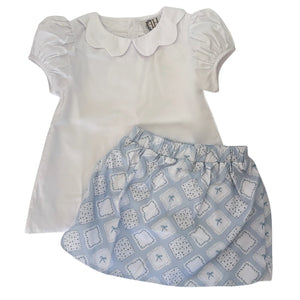 Quilted Bow Patch Top and Skort Set by Hamner Hill