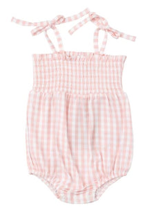 Smocked Gingham Bubble by Angel Dear