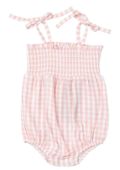 Smocked Gingham Bubble by Angel Dear