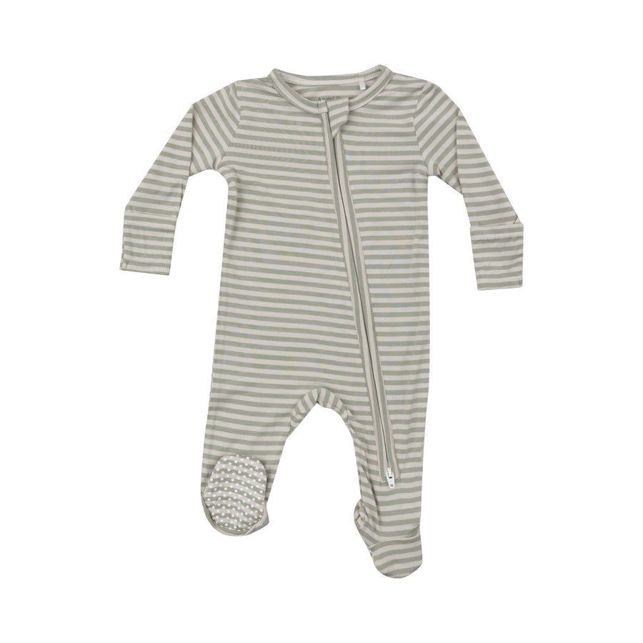 Desert Sage Stripe Footie by Angel Dear