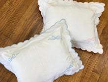 Load image into Gallery viewer, Scalloped Bow Detail 12x16” Pillow (Comes with Insert)
