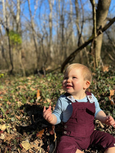 Burgundy Corduroy Overall by Me & Henry