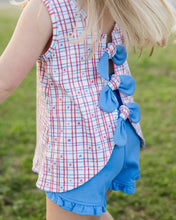 Load image into Gallery viewer, Stars &amp; Stripes Patriotic Knit Bloomer/Short Set by James &amp; Lottie
