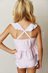 Pretty Pink Ribbon & Bows Two-Piece Swimsuit by Swoon Baby