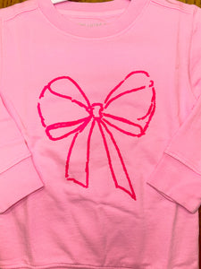 Light Pink Bow Sweatshirt by Mustard & Ketchup