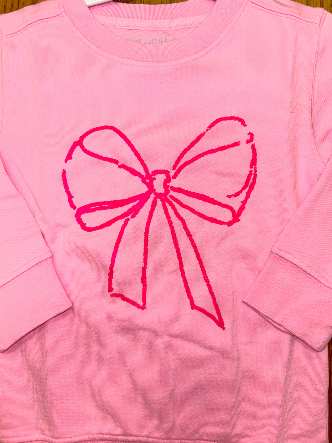 Light Pink Bow Sweatshirt by Mustard & Ketchup