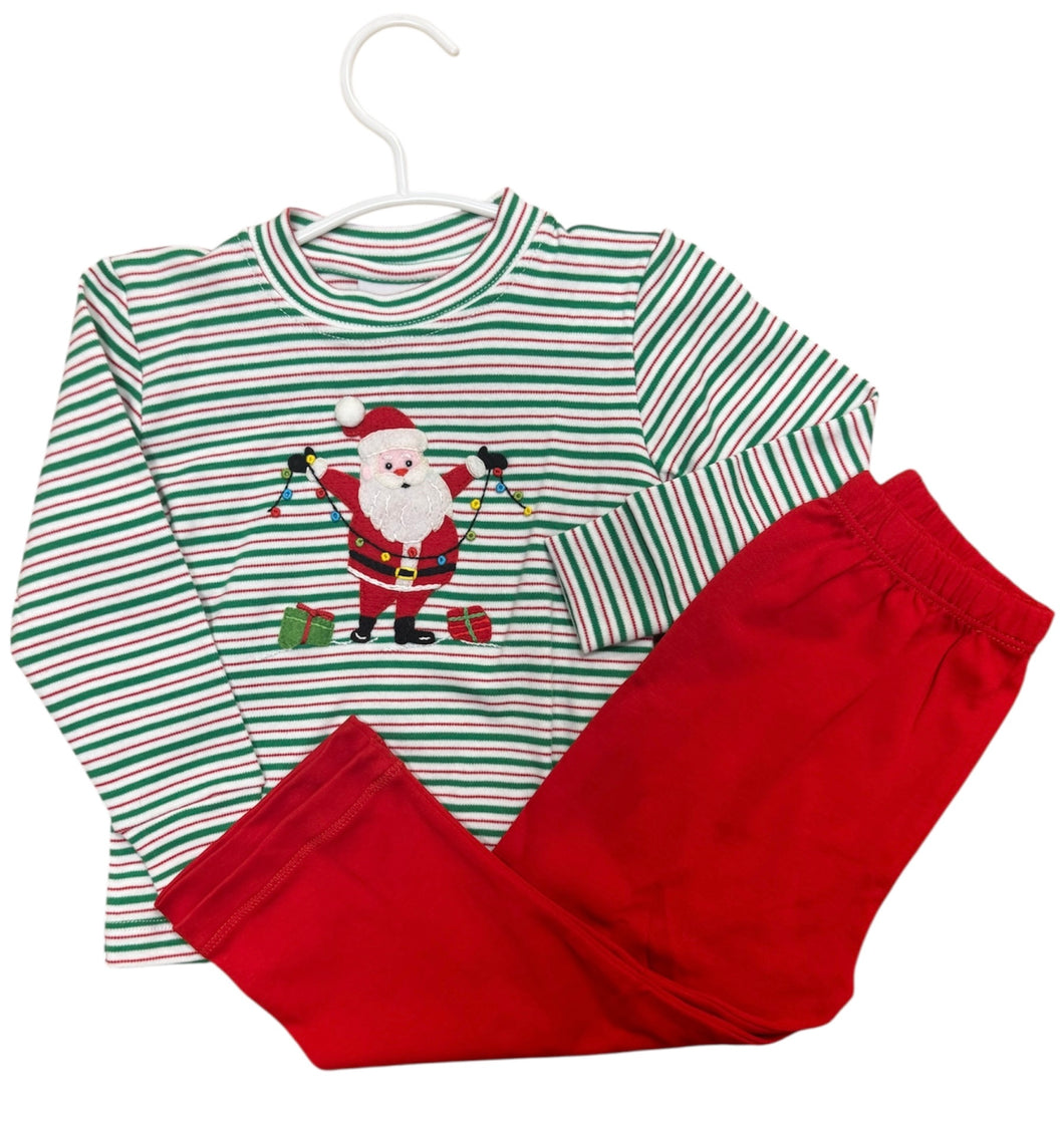 Twinkling Santa Pants Set by Squiggles