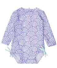 Load image into Gallery viewer, Magical Mermaid LS One-Piece Rashguard by RuffleButts
