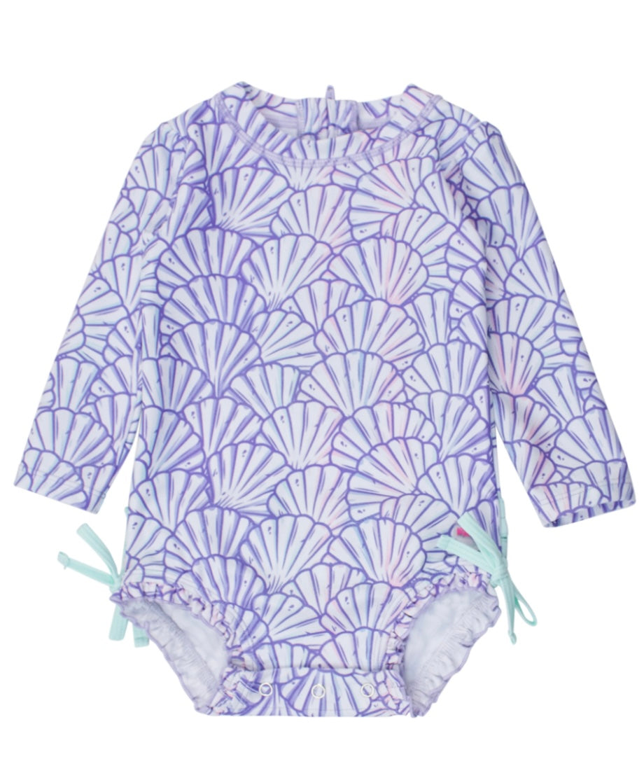 Magical Mermaid LS One-Piece Rashguard by RuffleButts