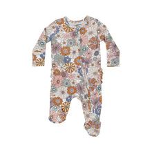 Load image into Gallery viewer, Brighton Floral Ruffle Footie by Angel Dear
