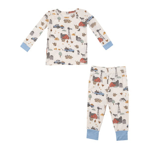 Blue Hay Farmer PJ Set by Angel Dear