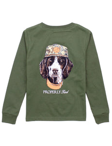 Boys Man's Best Friend LS Olive by Properly Tied