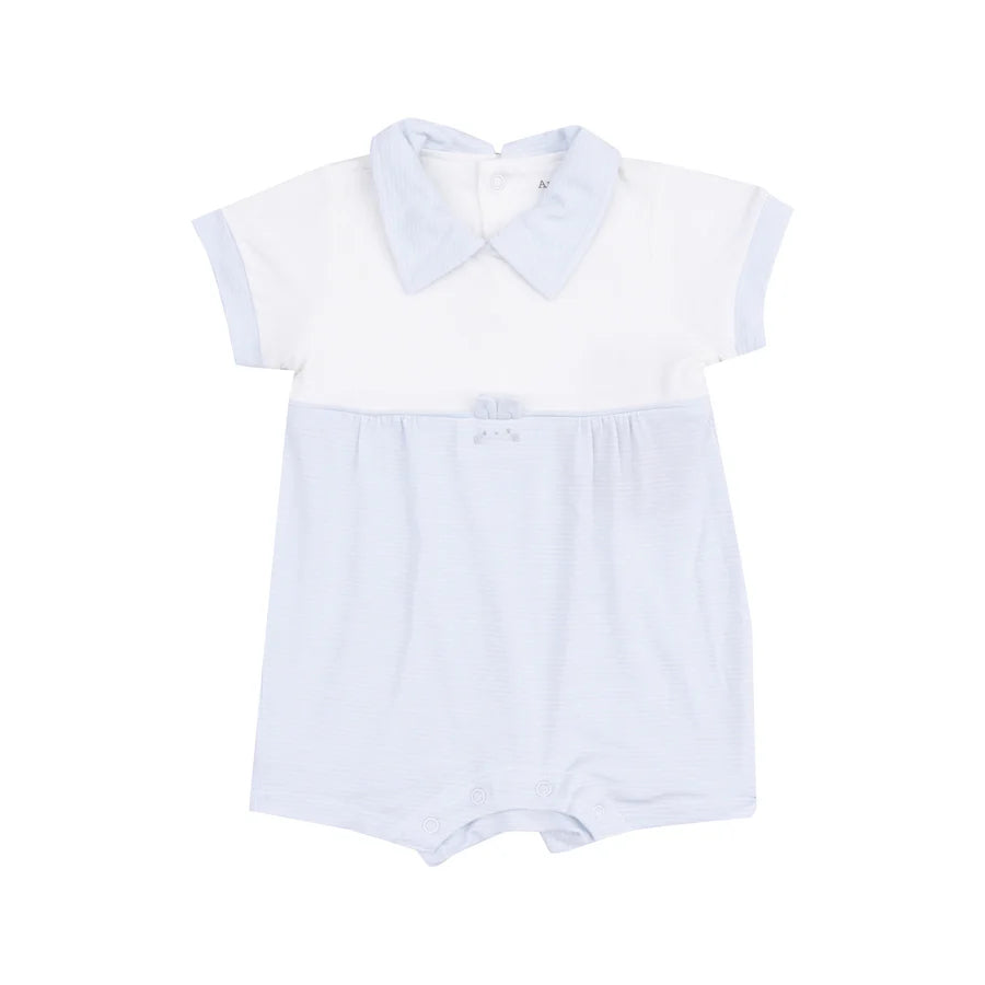 Stripe Classic Blue Tiny Bunny Romper by Angel Dear