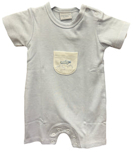 Mini Airplane Pocket Romper by Squiggles
