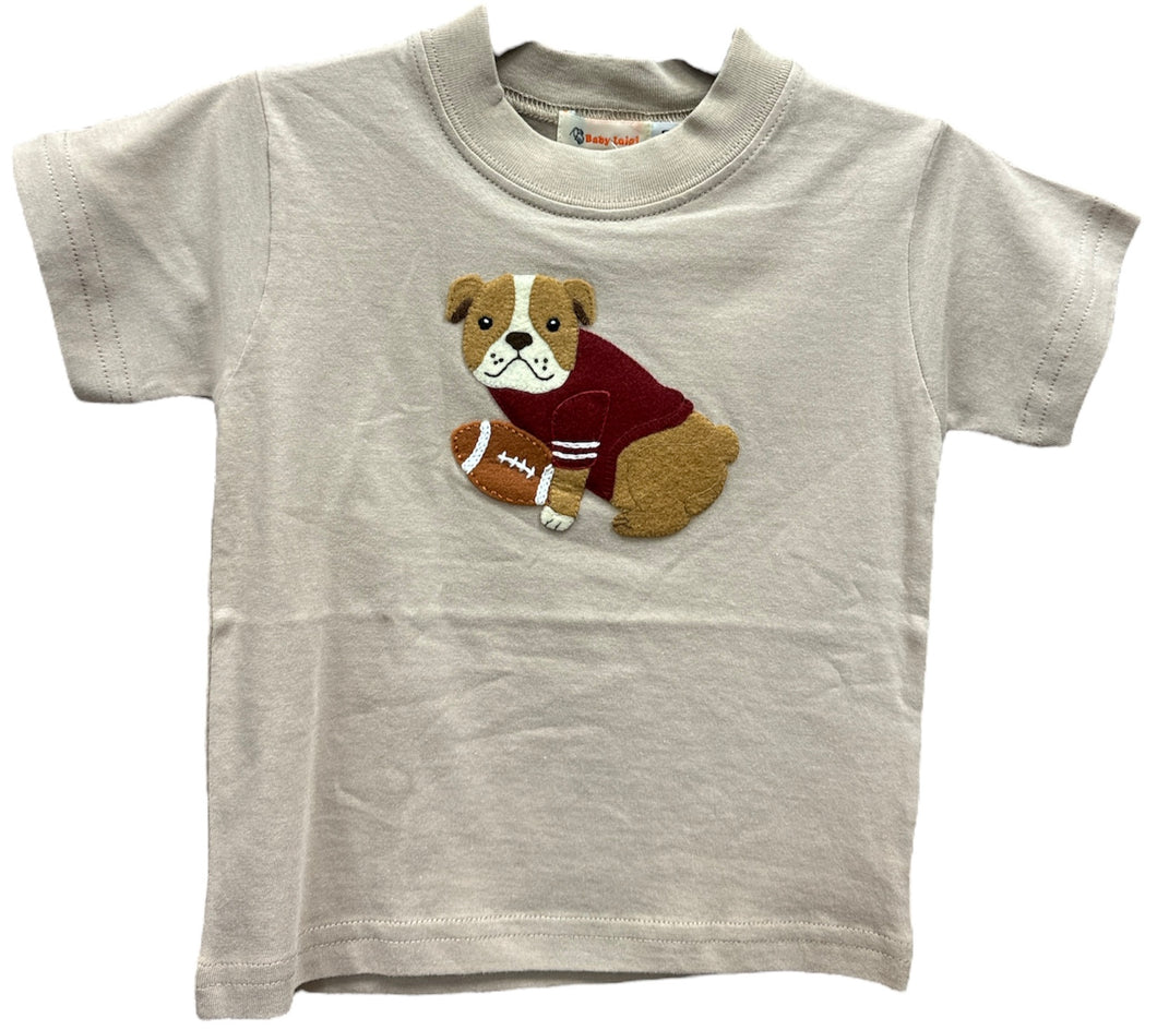 Maroon Bulldog Pup Shirt by Luigi