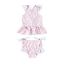 Load image into Gallery viewer, Pretty Pink Ribbon &amp; Bows Two-Piece Swimsuit by Swoon Baby
