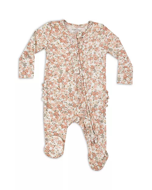 Sweet Rose Floral Footie by Angel Dear