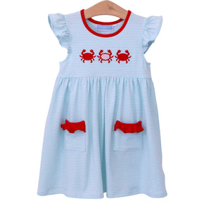 Crab Trio Flutter Dress by Trotter Street