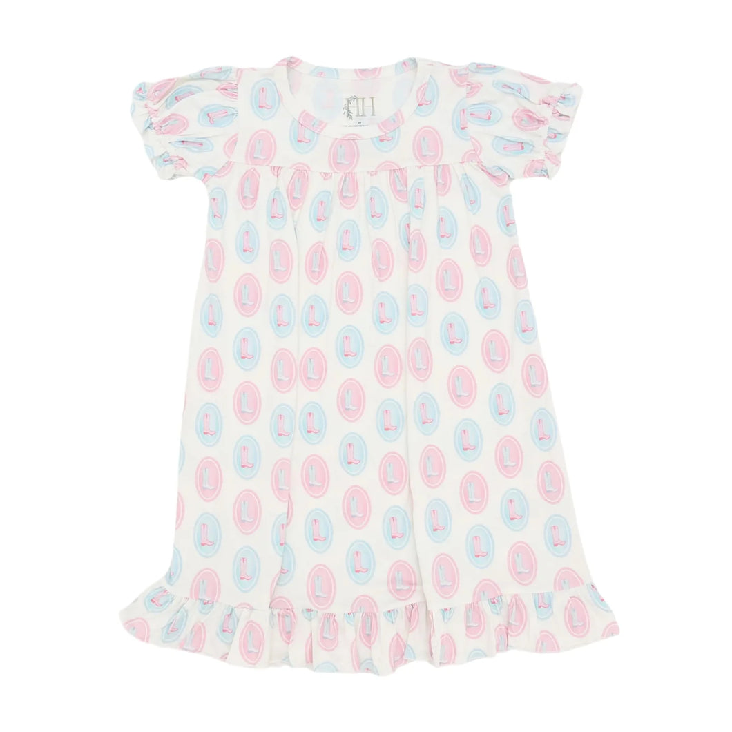 Pastel Oval Boots Nightgown by Hamner Hill