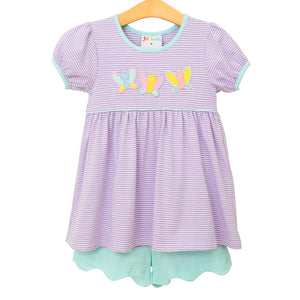 Butterfly Trio Scallop Short Set by Jellybean (ARRIVING IN APRIL)