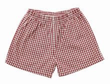 Load image into Gallery viewer, Maroon Touchdown Gingham Short Set
